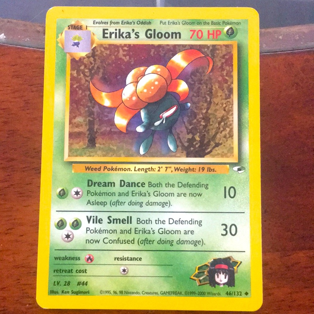 pokemon Erika's Gloom 70 HP Stage 1